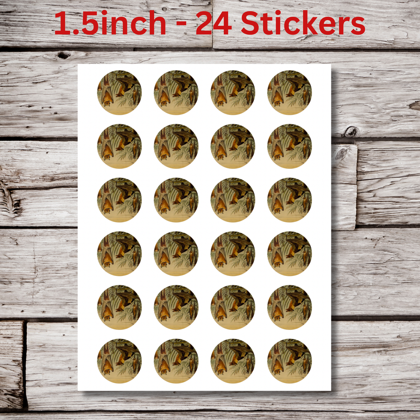 Bat Circle Sticker Sheet