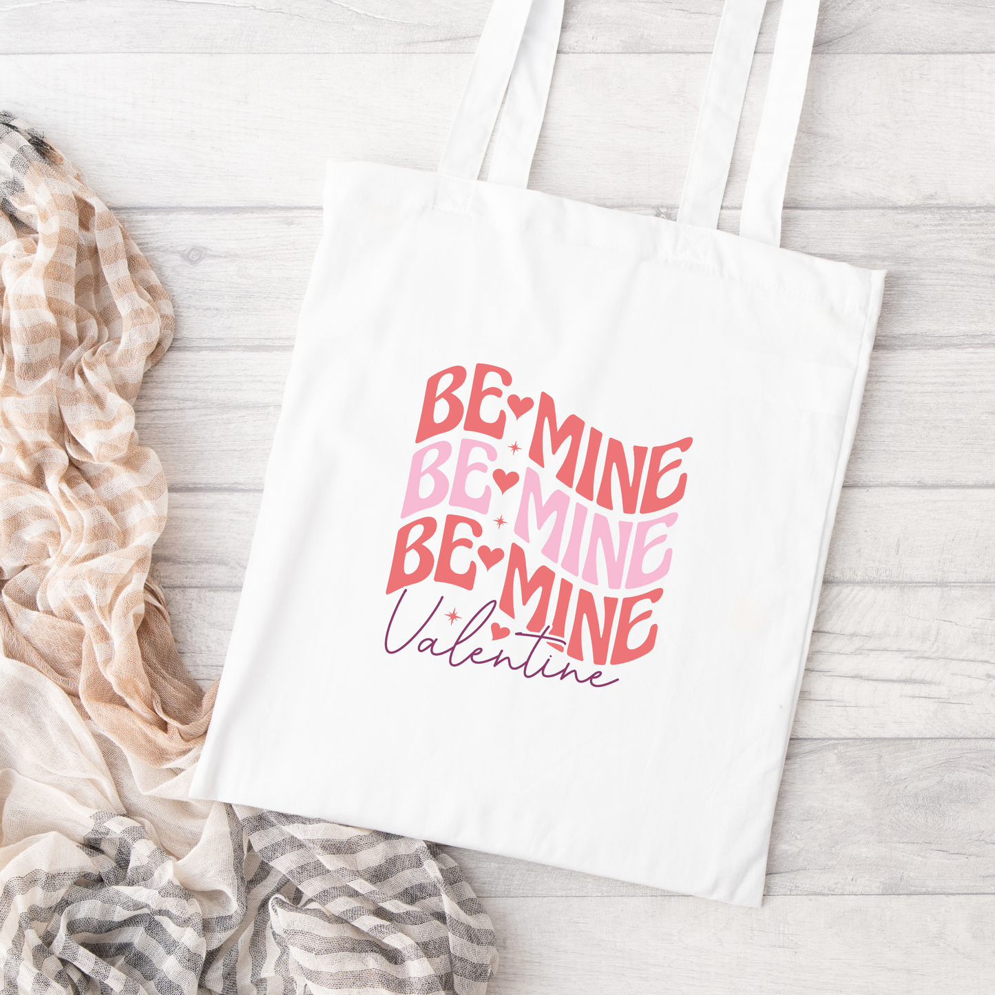 Be Mine Valentine Tote Bag, Reusable Tote Bag, Valentines Day Tote Bag