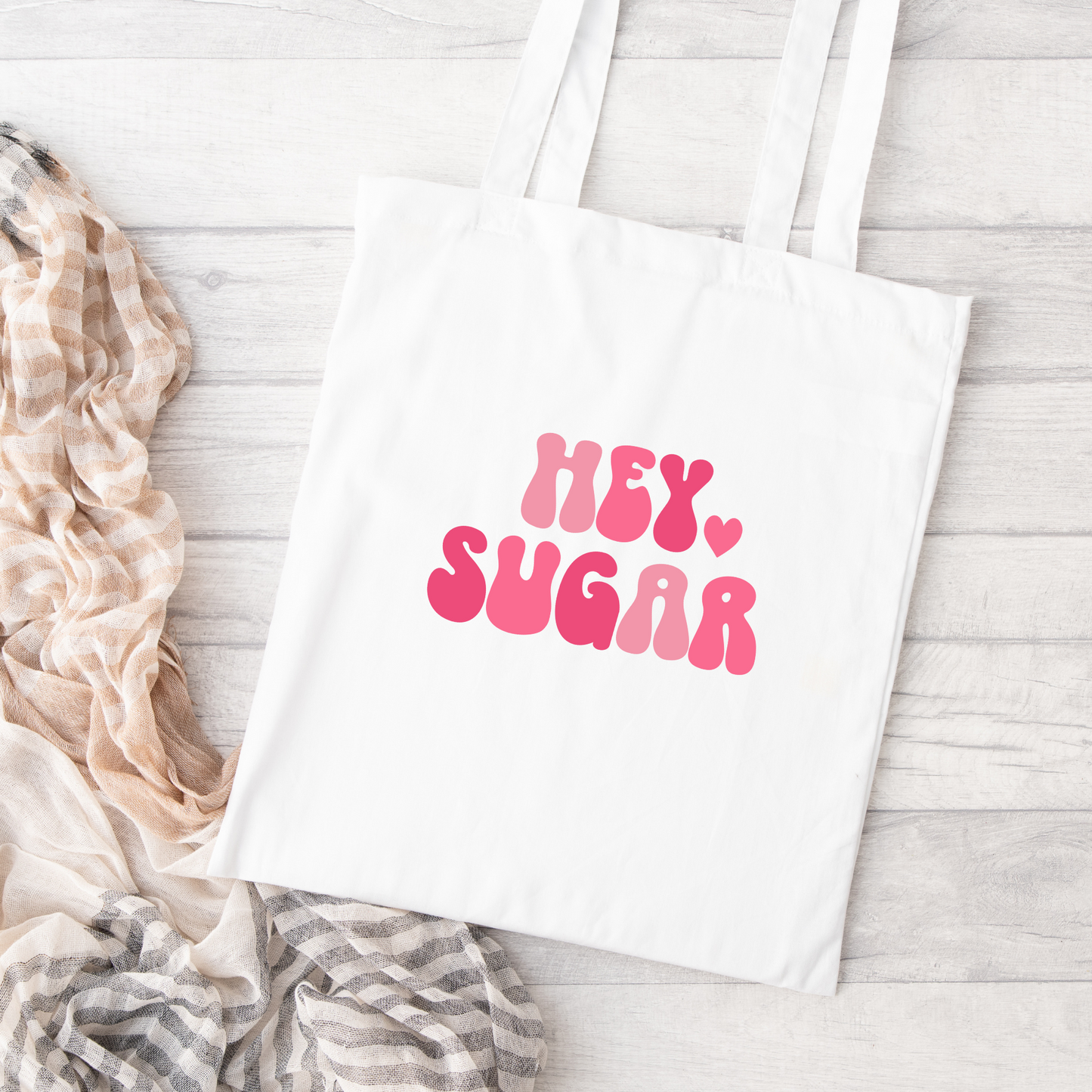 Hey Sugar Tote Bag, Reusable Tote Bag, Valentines Day Tote Bag
