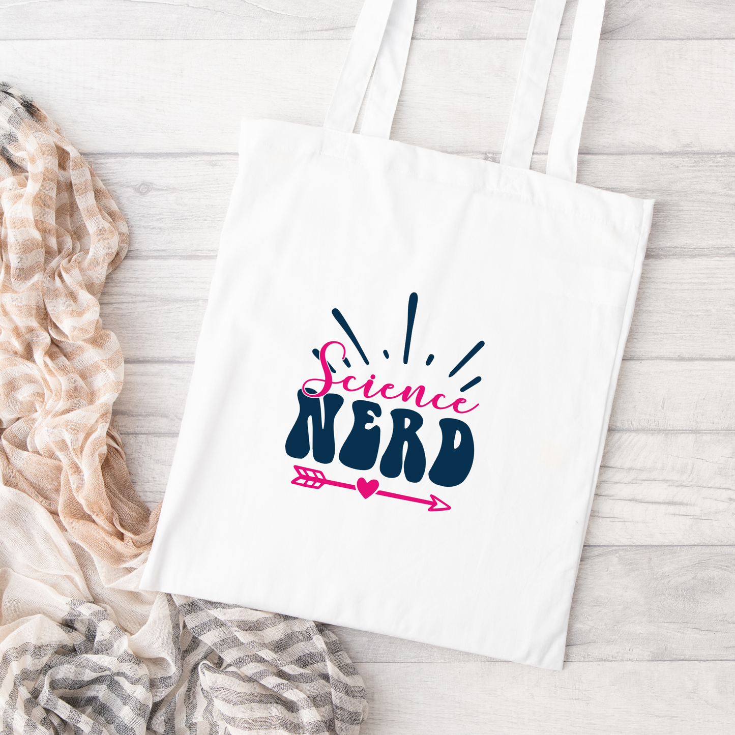 Science Nerd Tote Bag, Reusable Canvas Tote, Science Tote Bag