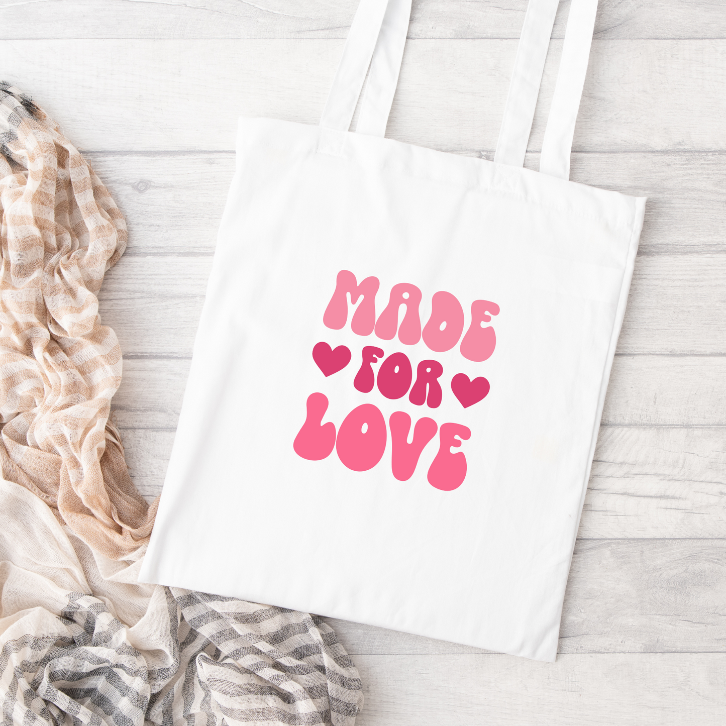 Made For Love Tote Bag, Reusable Tote Bag, Valentines Day Tote Bag