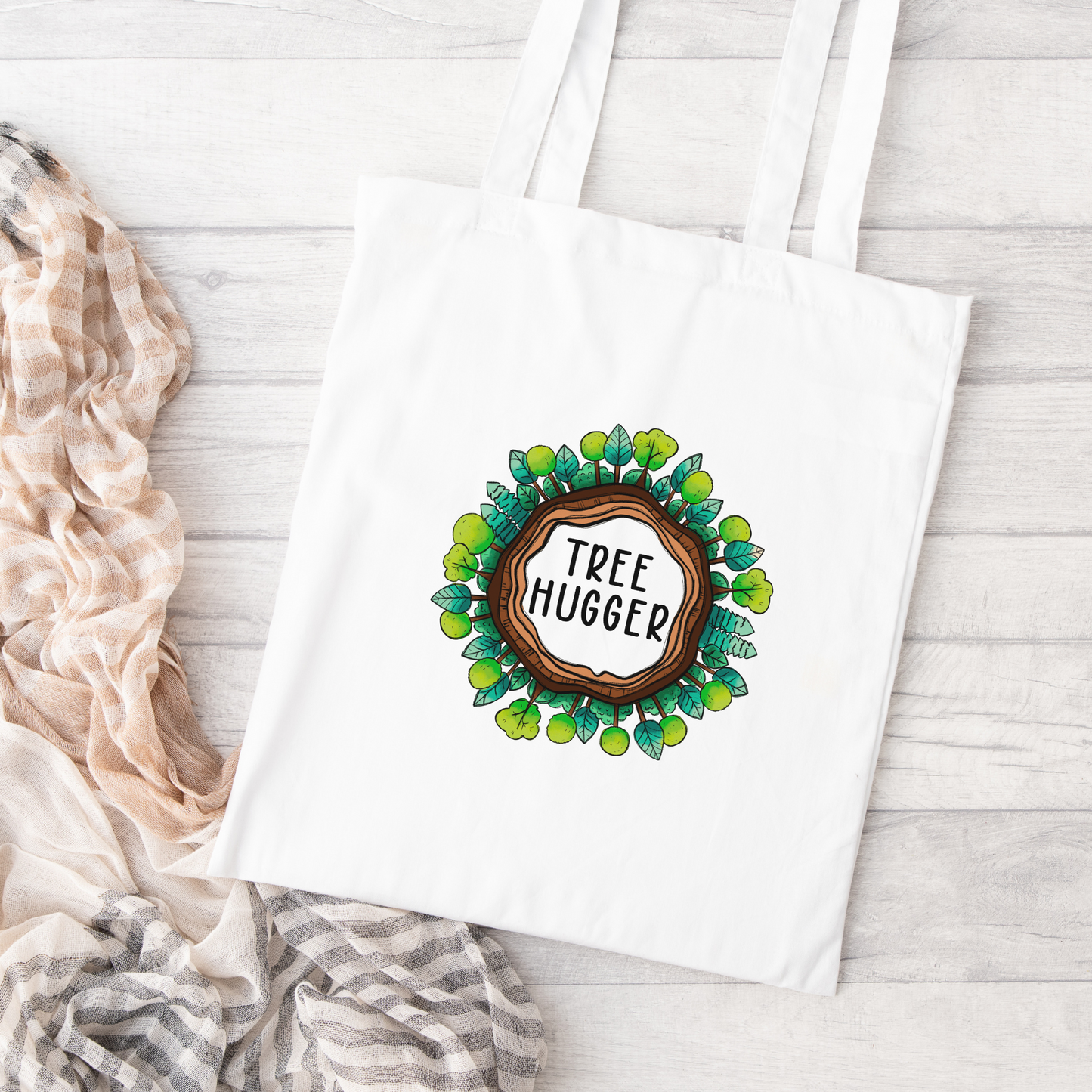 Tree Hugger Tote Bag, Reusable Canvas Tote, Forest Tote Bag, Environmental Tote bag