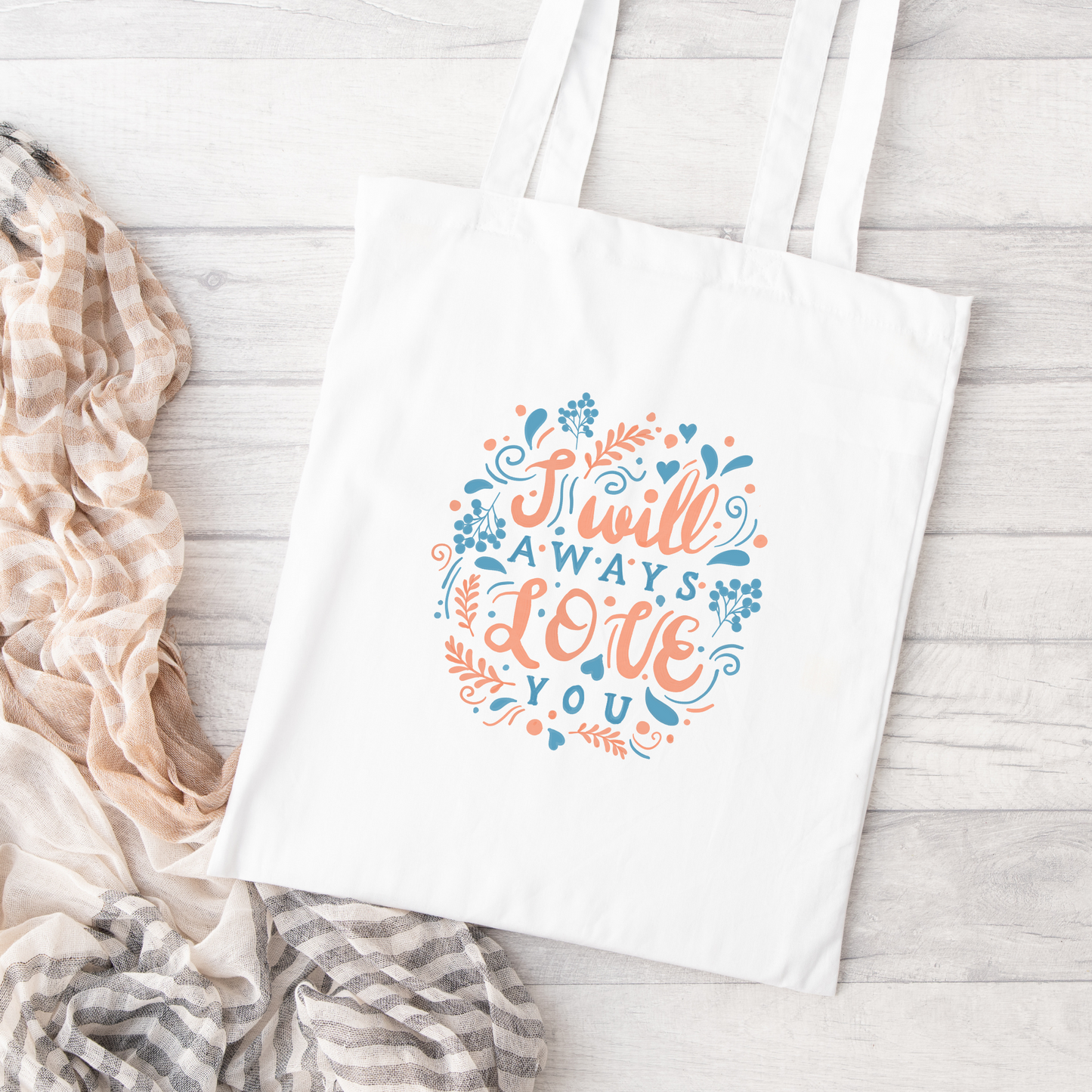I Will Always Love You Tote Bag, Reusable Tote Bag, Valentines Day Tote Bag