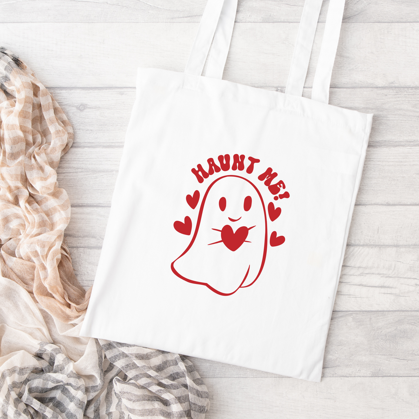Haunt Me Tote Bag, Reusable Tote Bag, Valentines Day Tote Bag