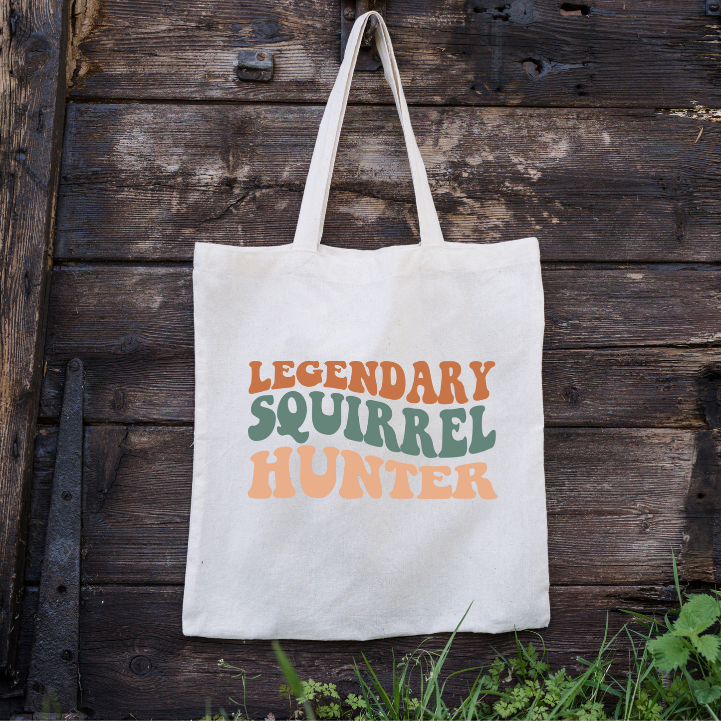 Legendary Squirrel Hunter Tote Bag, Hunting Tote, Reusable Bag, Hunting Gift Tote Bag