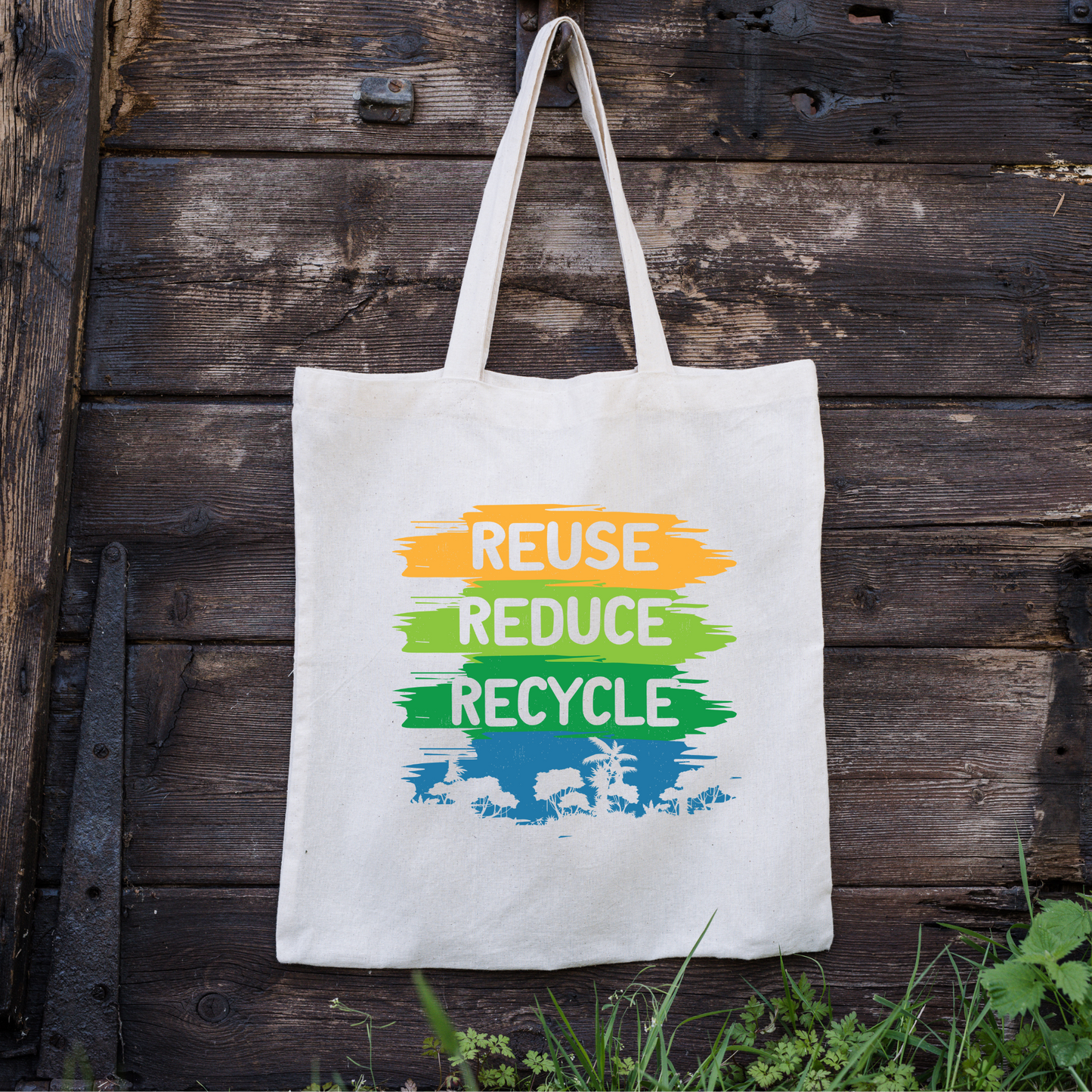 Reuse Reduce Recycle Tote Bag, Conservation Tote Bag, Reusable Tote Bag, Environmental Tote Bag