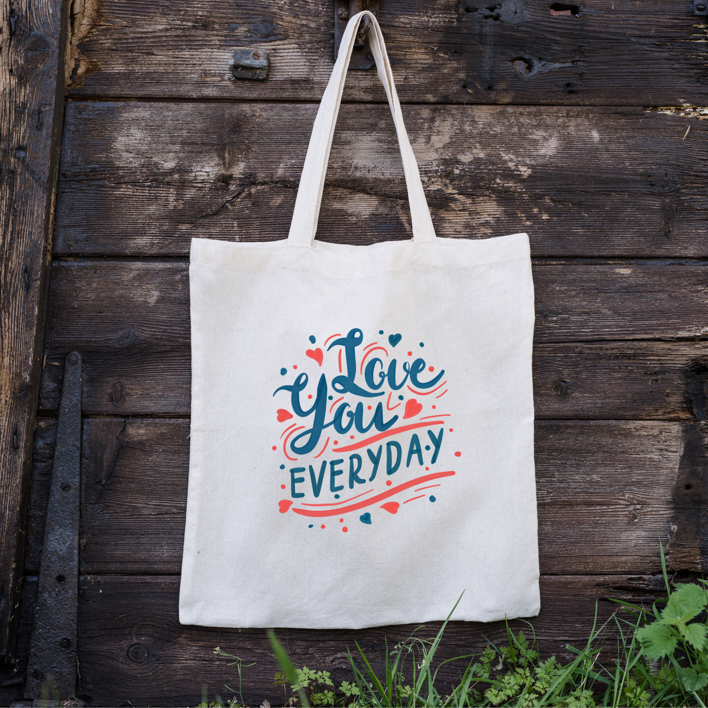 Love You Every Day Tote Bag, Reusable Tote Bag, Valentines Day Tote Bag