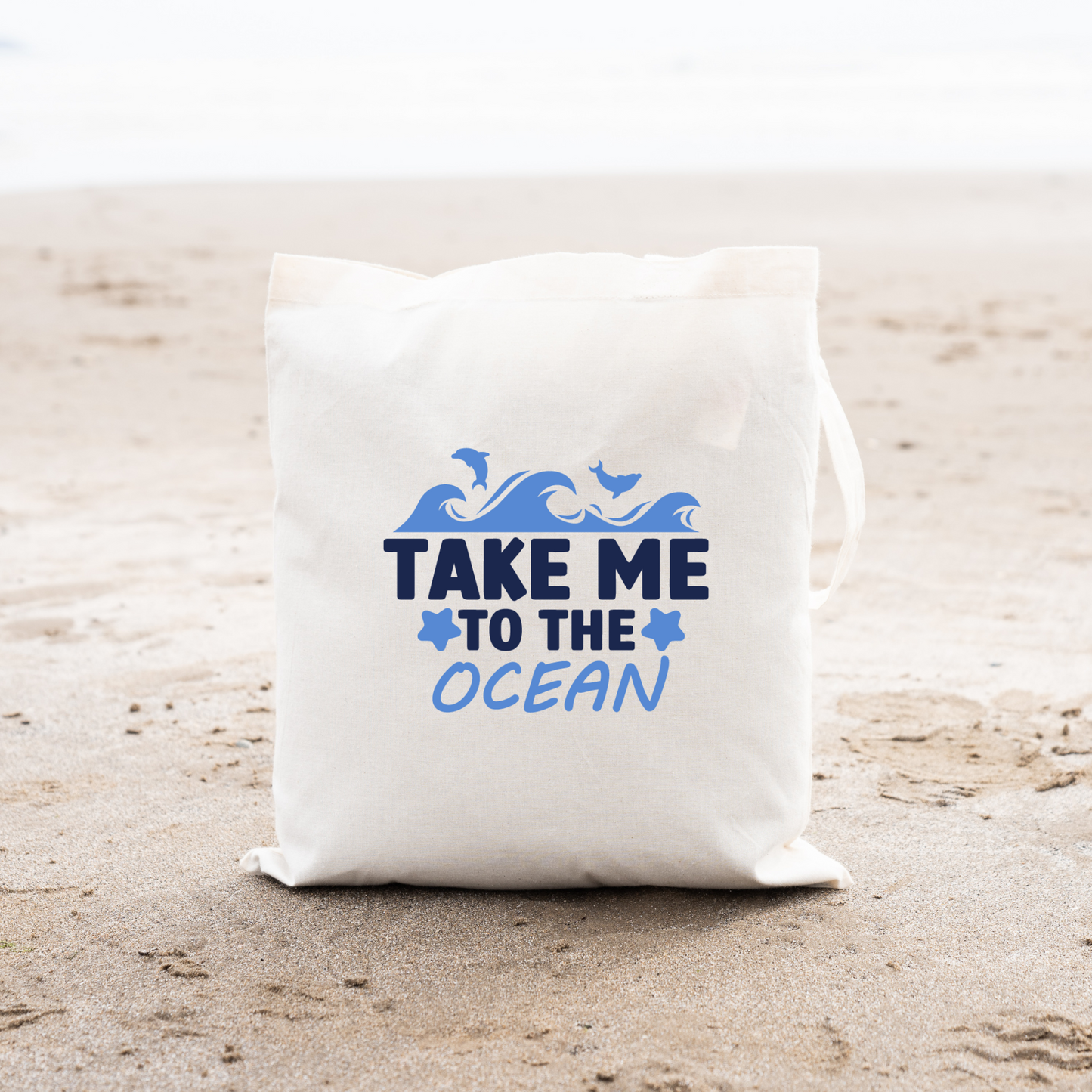 Take Me To The Ocean Tote Bag, Reusable Tote Bag, Beach Tote Bag