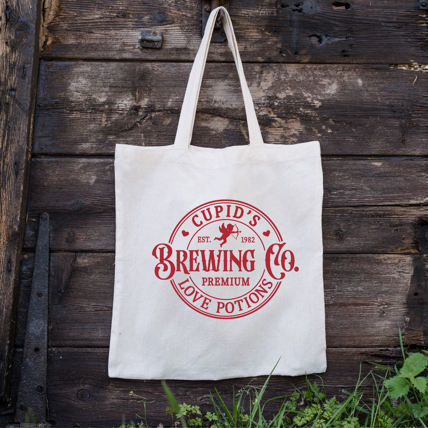 Cupids Brewing Co Tote Bag, Reusable Tote Bag, Valentines Day Tote Bag