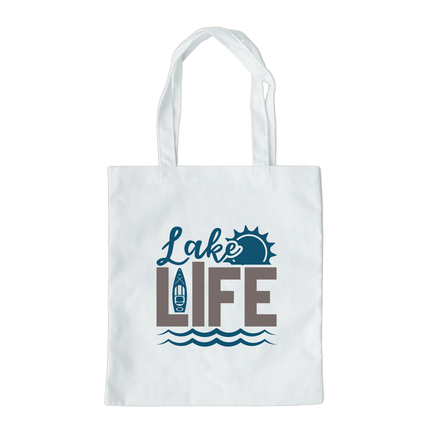 Lake Life Tote Bag, Reusable Canvas Tote
