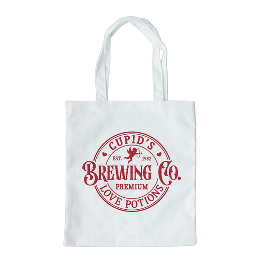 Cupids Brewing Co Tote Bag, Reusable Tote Bag, Valentines Day Tote Bag