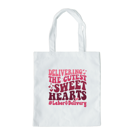 Delivering The Cutest Little Sweethearts Tote Bag, Reusable Tote Bag, Valentines Day Tote Bag