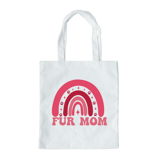 Fur Mom Tote Bag, Reusable Tote Bag, Valentines Day Tote Bag