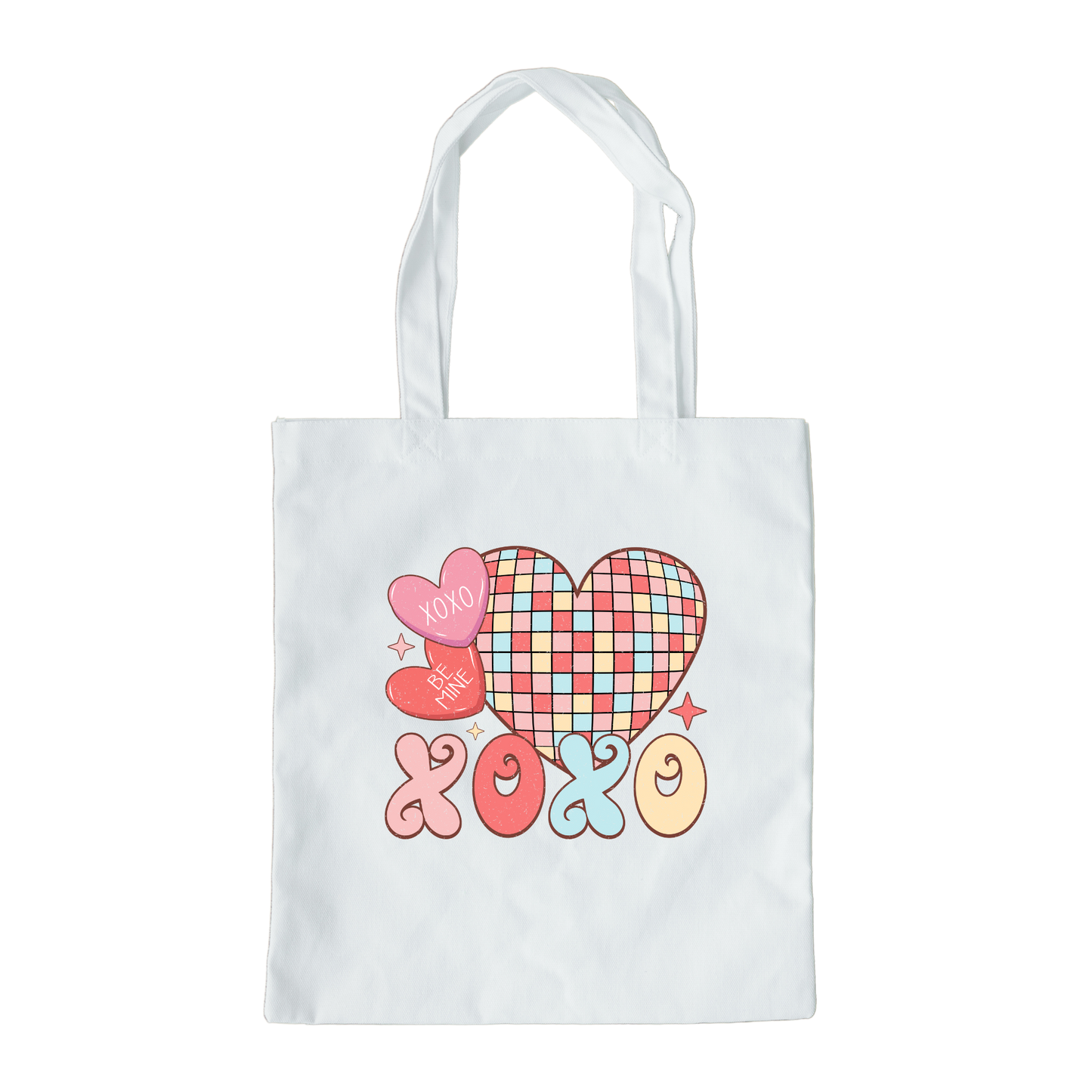 XOXO Heart Tote Bag, Reusable Tote Bag, Valentines Day Tote Bag