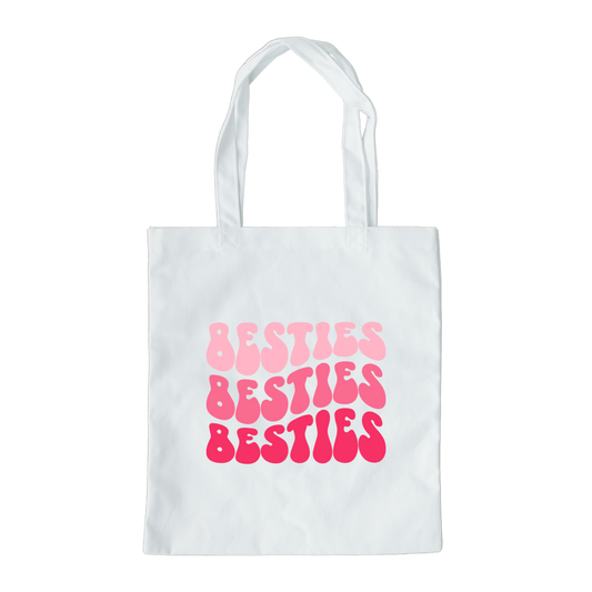 Besties Tote Bag, Reusable Tote Bag, Valentines Day Tote Bag