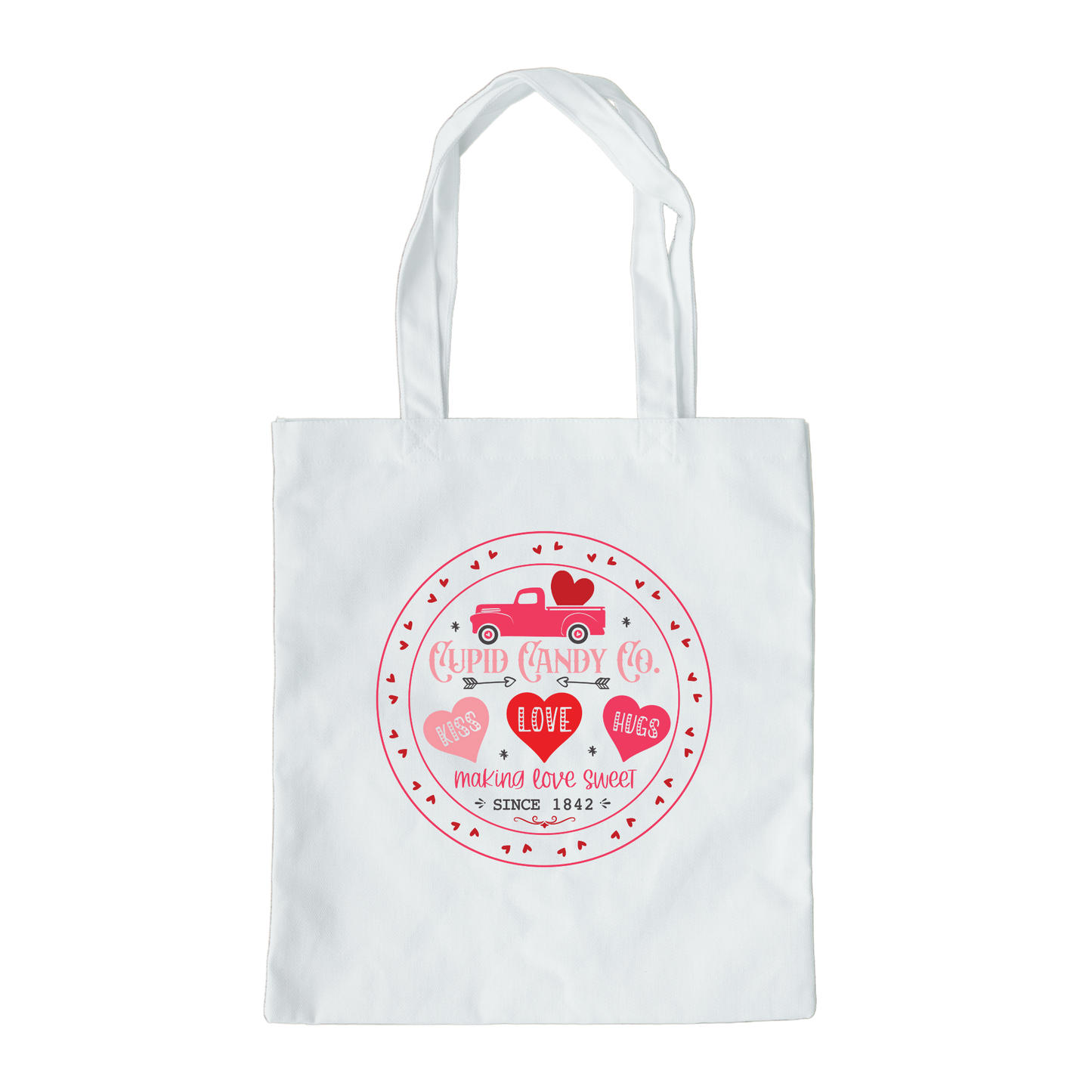 Cupid Candy Co Tote Bag, Reusable Tote Bag, Valentines Day Tote Bag