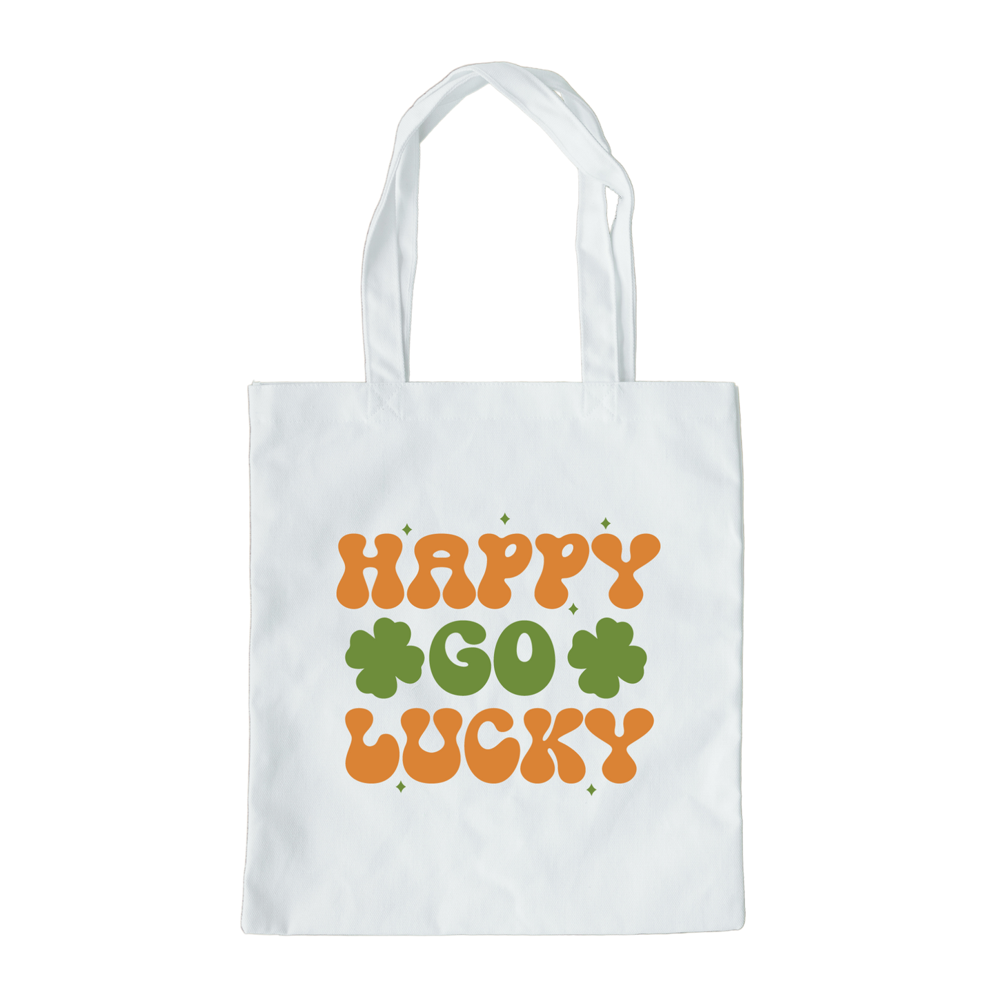 Happy Go Lucky Tote Bag, Reusable Tote Bag, St Patricks Day Tote Bag