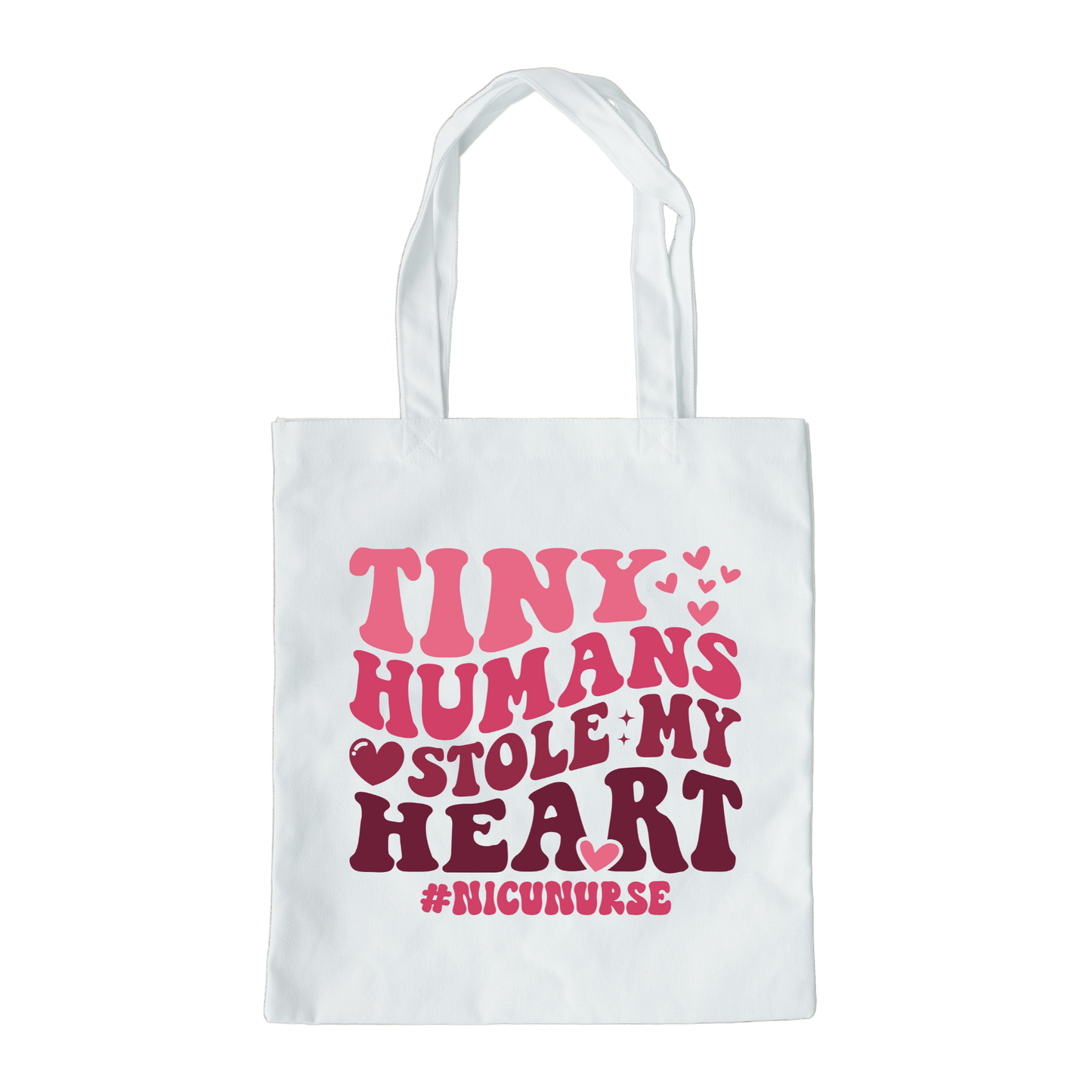 Tiny Humans Stole My Heart Tote Bag, Reusable Tote Bag, Valentines Day Tote Bag