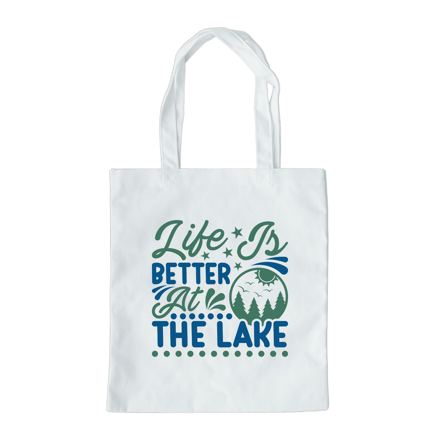Life Is Better At The Lake Tote Bag, Reusable Canvas Tote