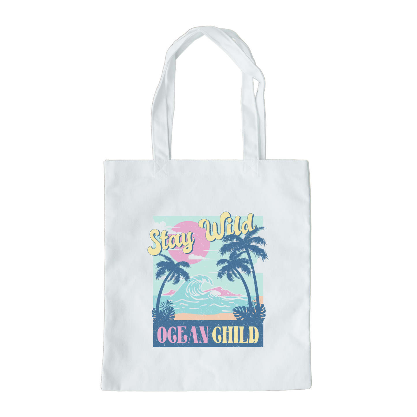 Stay Wild Ocean Child Tote Bag, Reusable Canvas Tote