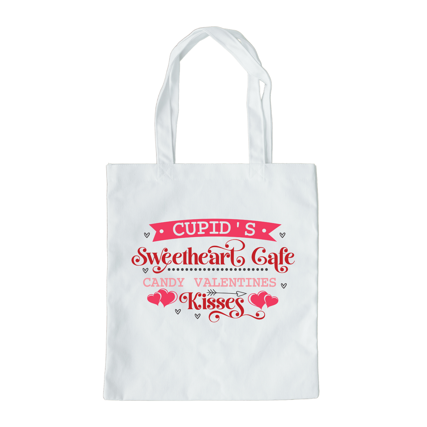 Cupids Sweetheart Cafe Tote Bag, Reusable Tote Bag, Valentines Day Tote Bag