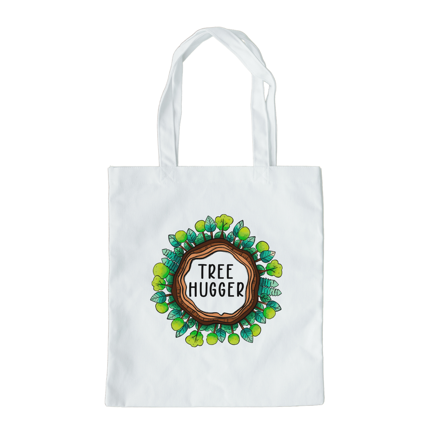 Tree Hugger Tote Bag, Reusable Canvas Tote, Forest Tote Bag, Environmental Tote bag