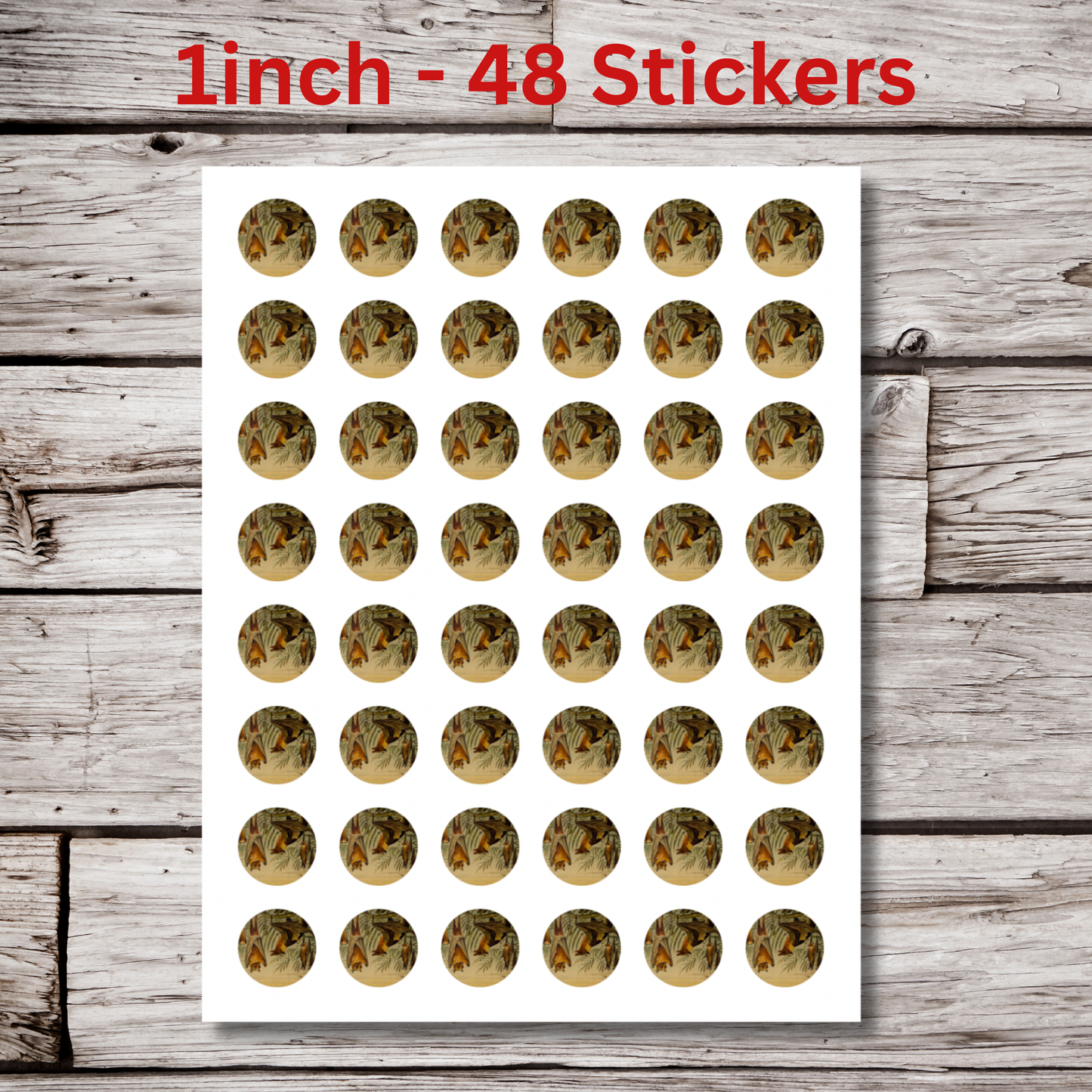 Bat Circle Sticker Sheet
