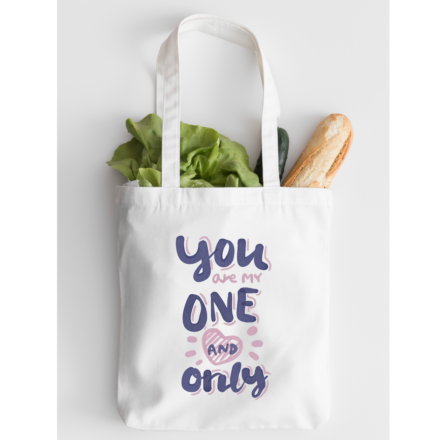 You Are My One And Only Tote Bag, Reusable Tote Bag, Valentines Day Tote Bag