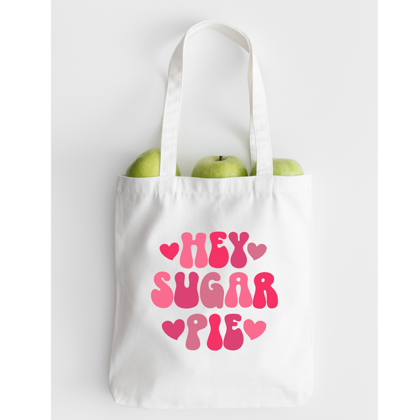 Hey Sugar Pie Tote Bag, Reusable Tote Bag, Valentines Day Tote Bag