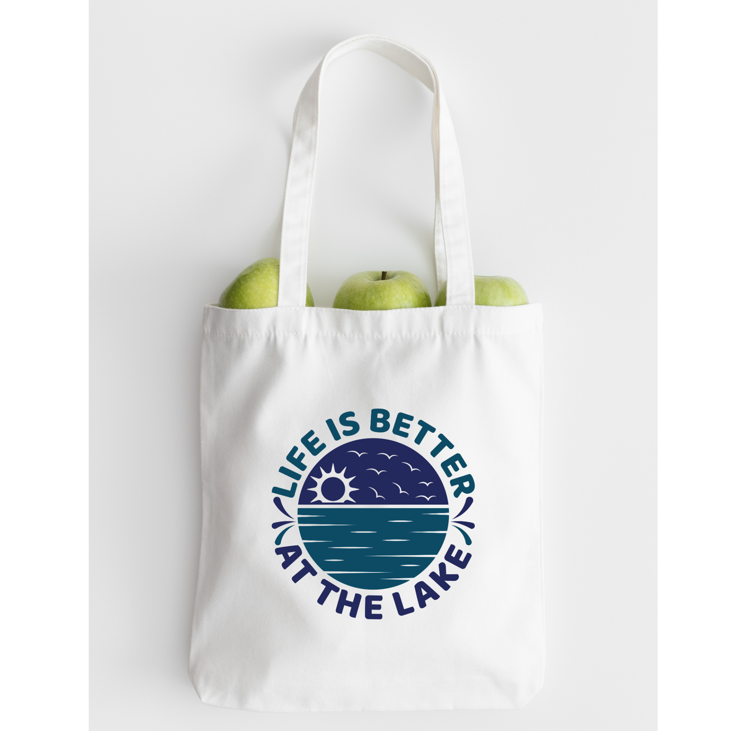 Life Is Better At The Lake Tote Bag, Reusable Canvas Tote