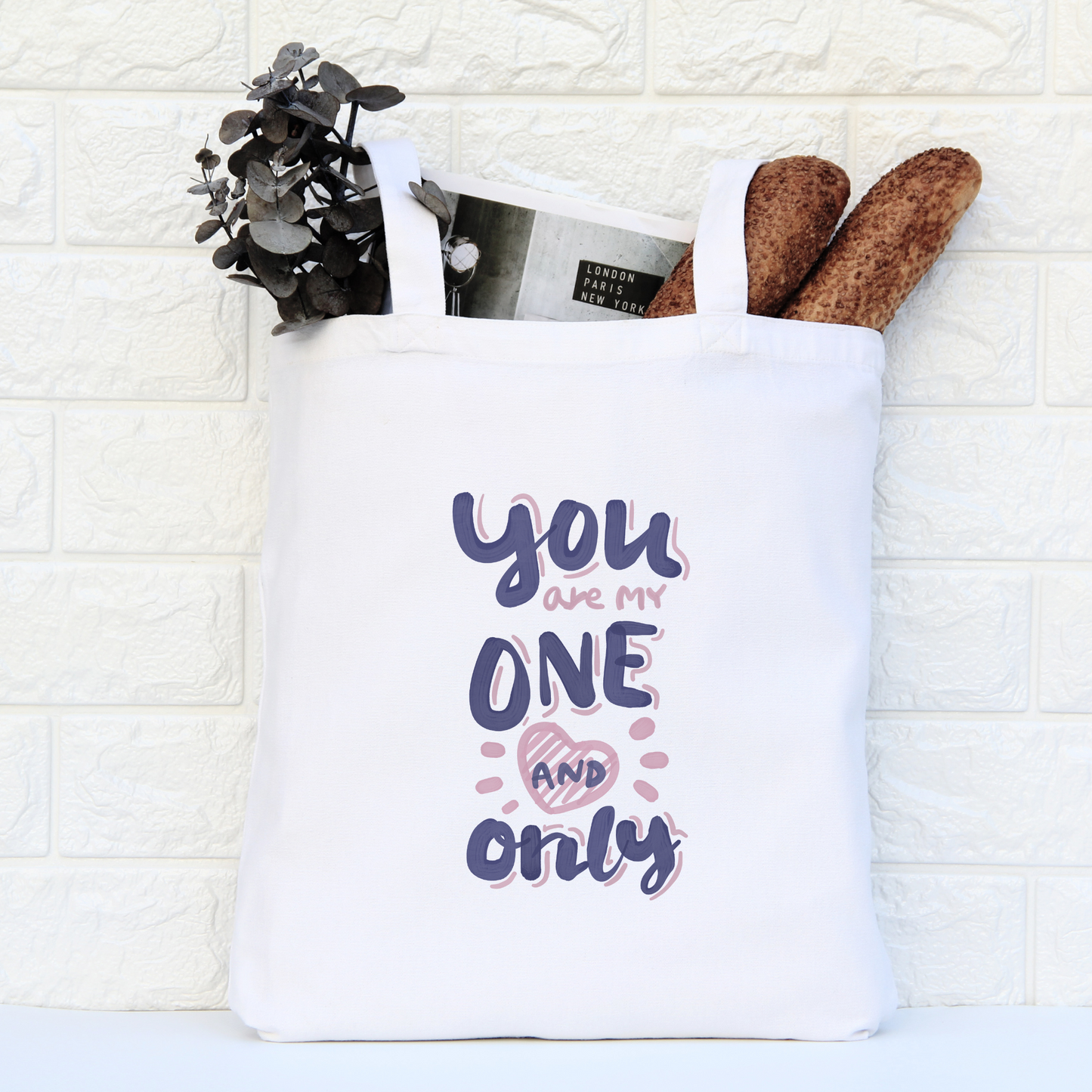 You Are My One And Only Tote Bag, Reusable Tote Bag, Valentines Day Tote Bag