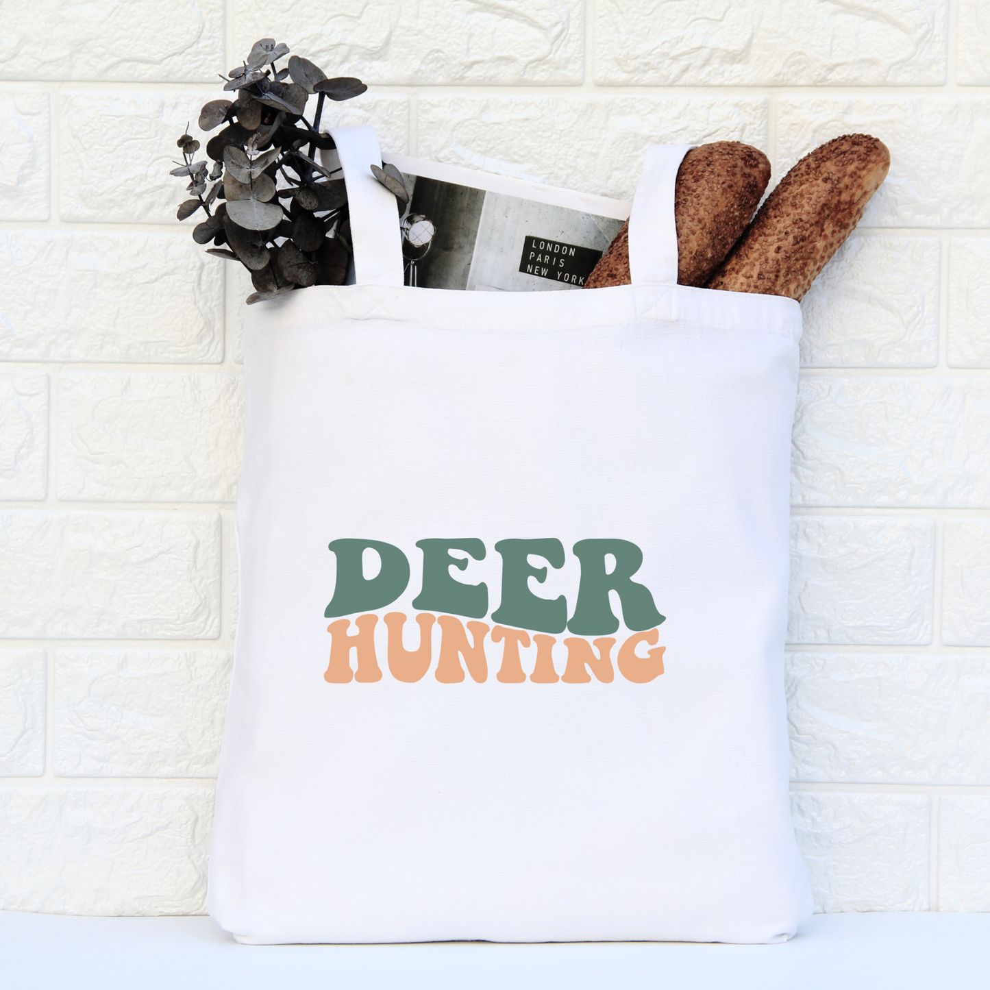 Deer Hunting Tote Bag, Hunting Tote, Reusable Bag, Deer Hunting Gift Tote Bag