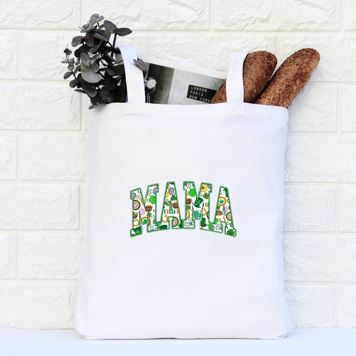 Mama Tote Bag, Reusable Tote Bag, St Patricks Day Tote Bag