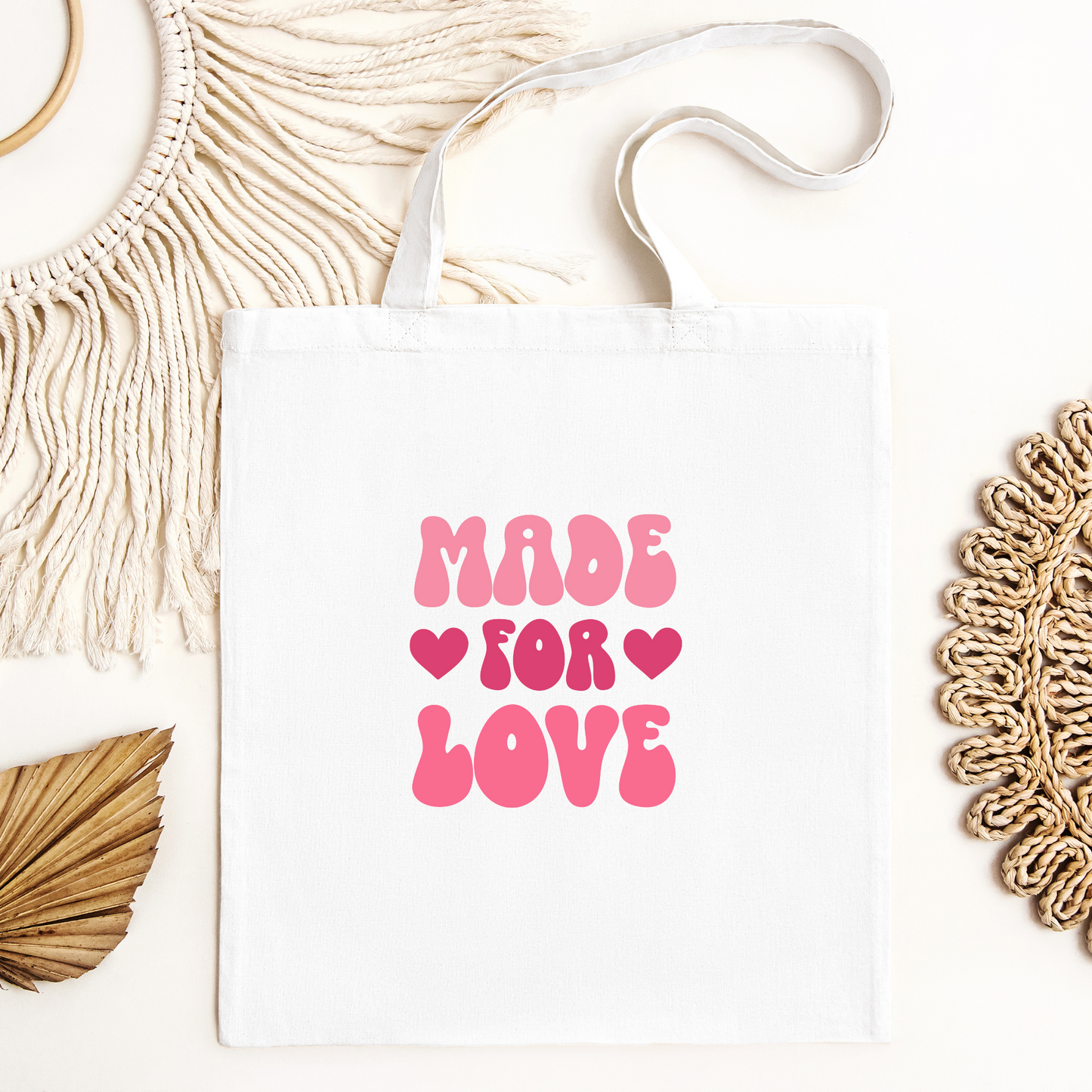 Made For Love Tote Bag, Reusable Tote Bag, Valentines Day Tote Bag