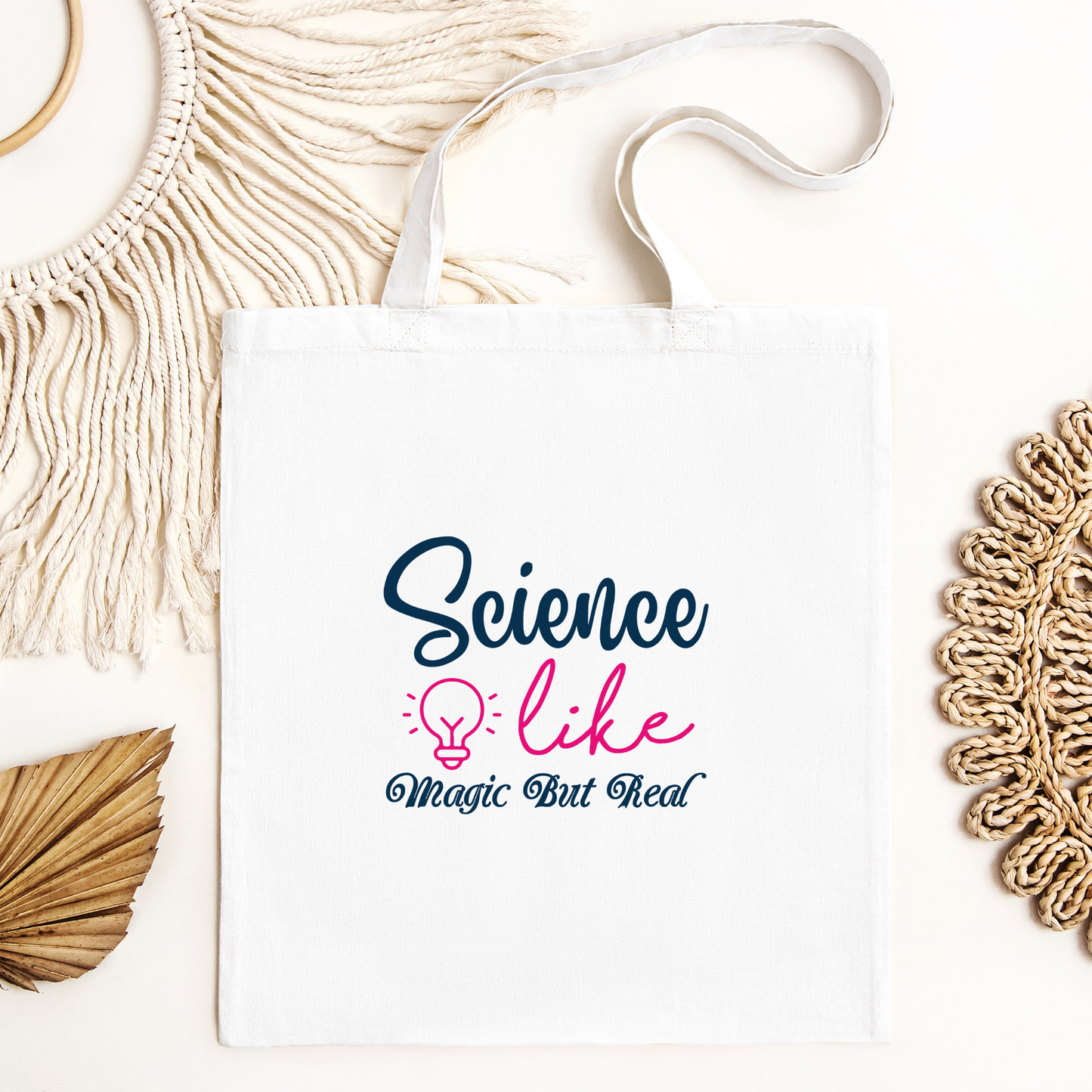 Science Like Magic But Real Tote Bag, Reusable Canvas Tote, Science Tote Bag
