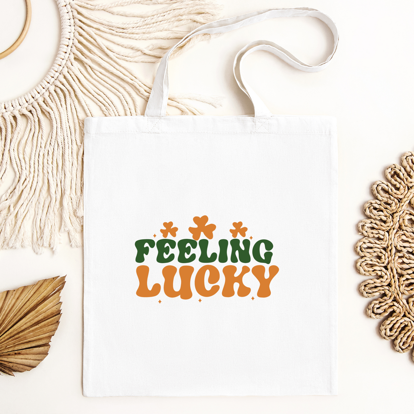 Feeling Lucky Tote Bag, Reusable Tote Bag, St Patricks Day Tote Bag