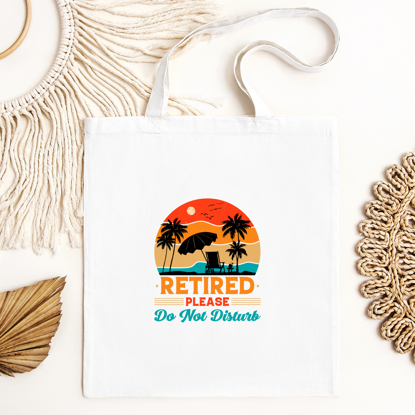 Retired Please Do Not Disturb Tote Bag, Reusable Tote Bag, Beach Tote Bag