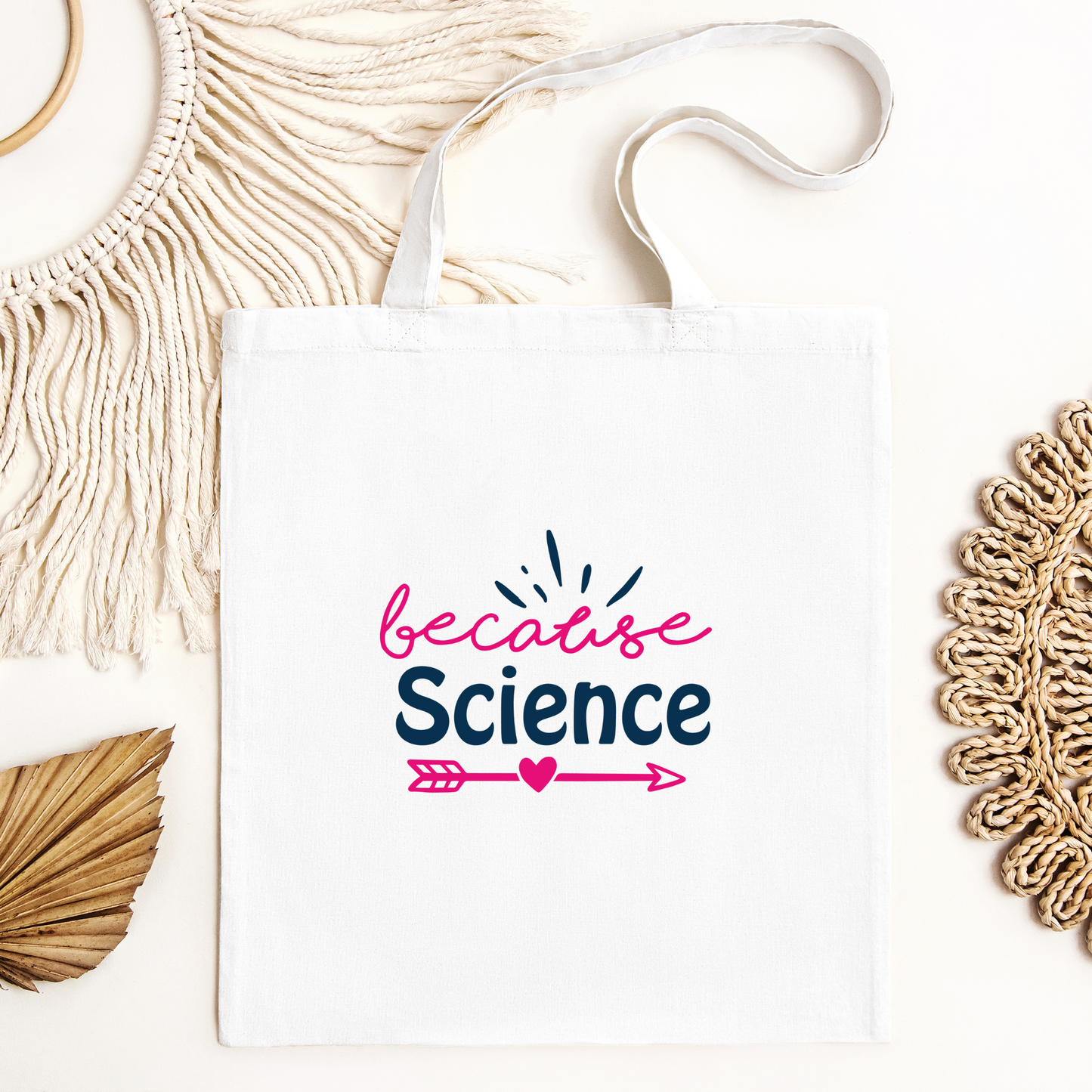 Because Science Tote Bag, Reusable Canvas Tote, Science Tote Bag