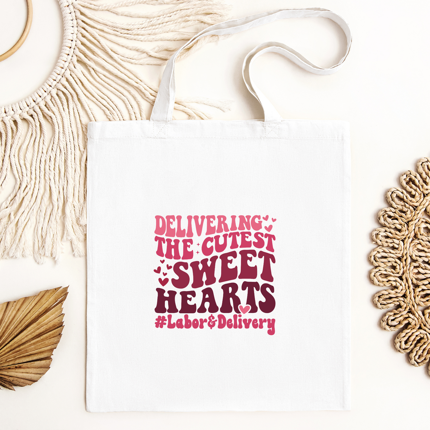 Delivering The Cutest Little Sweethearts Tote Bag, Reusable Tote Bag, Valentines Day Tote Bag