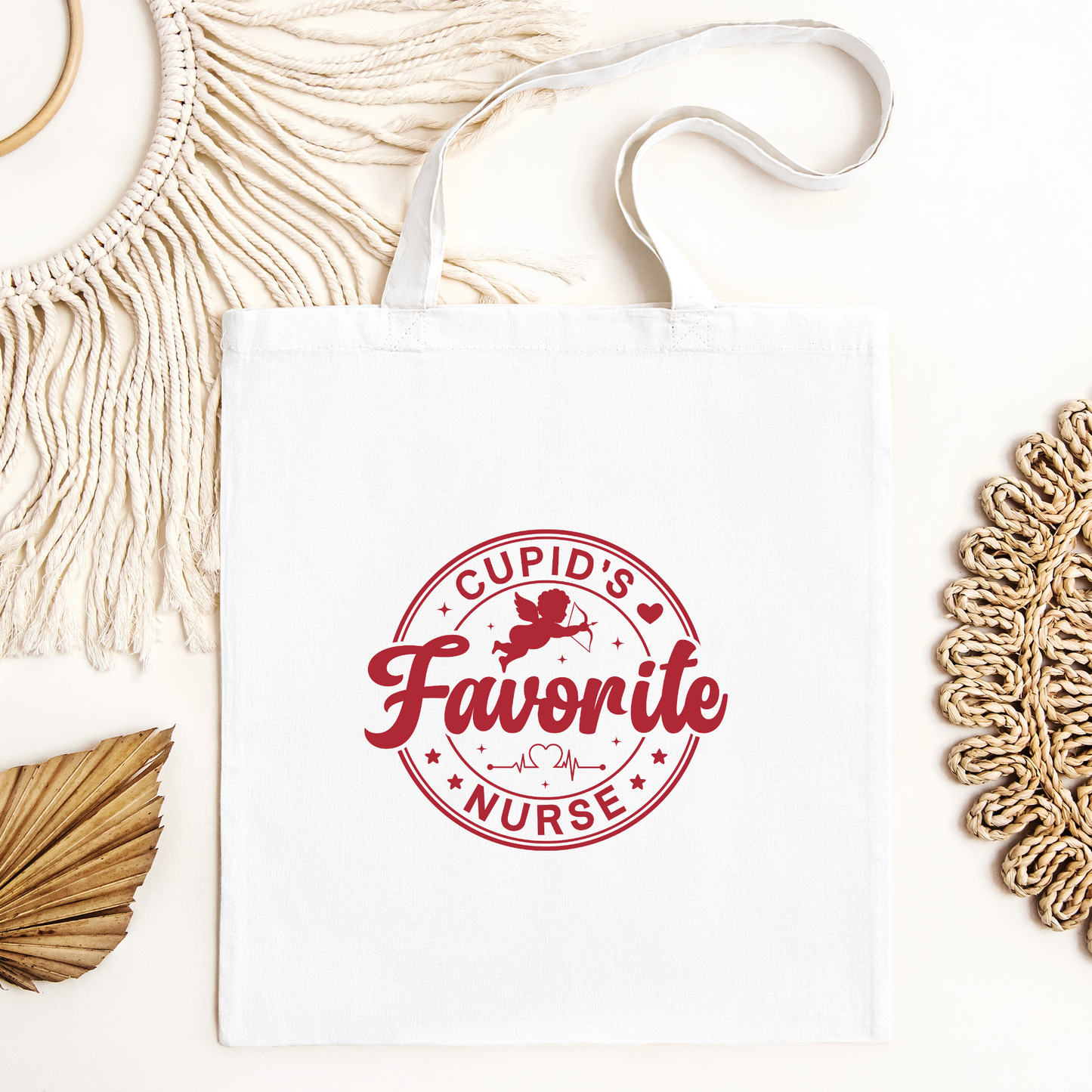 Cupids Favorite Nurse Tote Bag, Reusable Tote Bag, Valentines Day Tote Bag