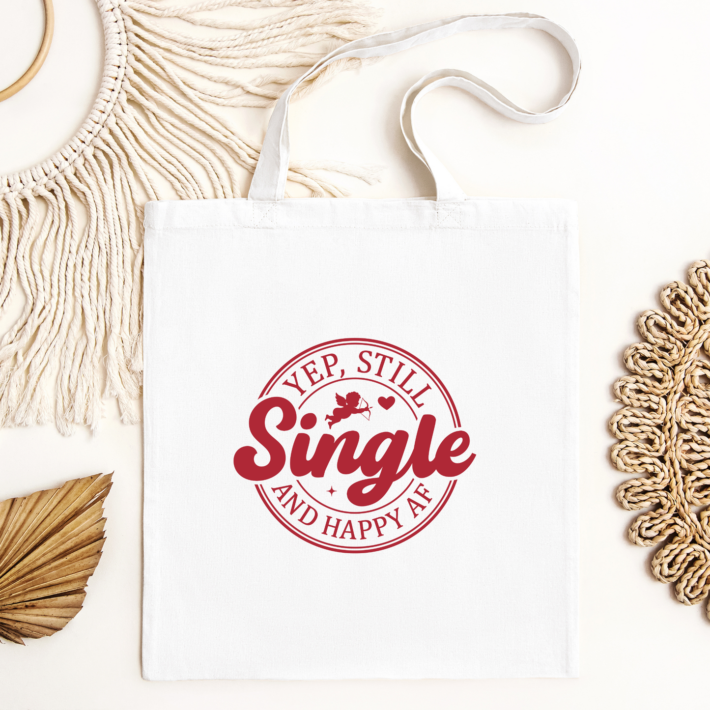 Yep Still Single And Happy AF Tote Bag, Reusable Tote Bag, Valentines Day Tote Bag