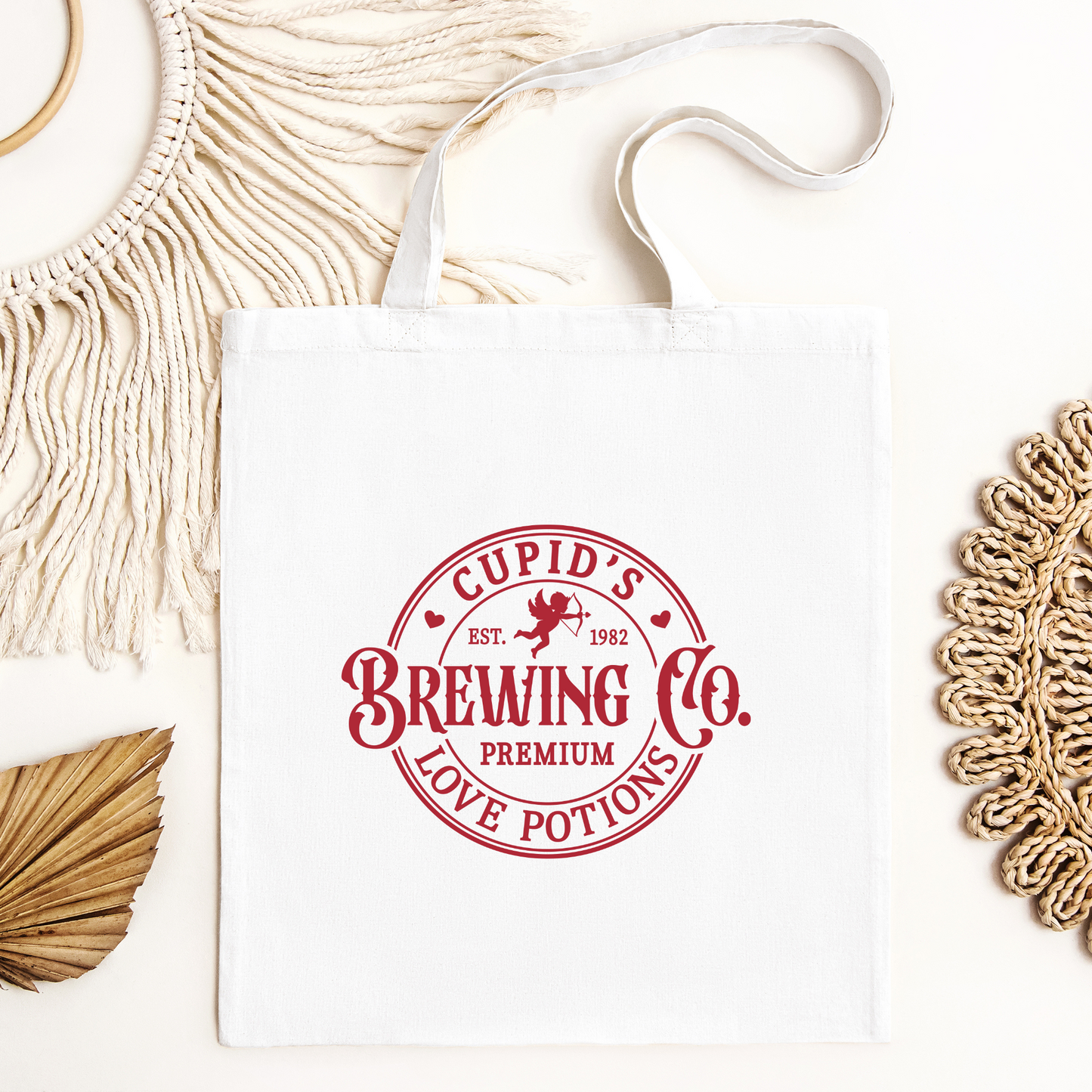 Cupids Brewing Co Tote Bag, Reusable Tote Bag, Valentines Day Tote Bag