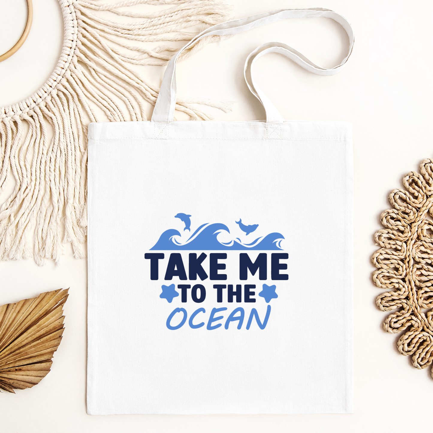 Take Me To The Ocean Tote Bag, Reusable Tote Bag, Beach Tote Bag
