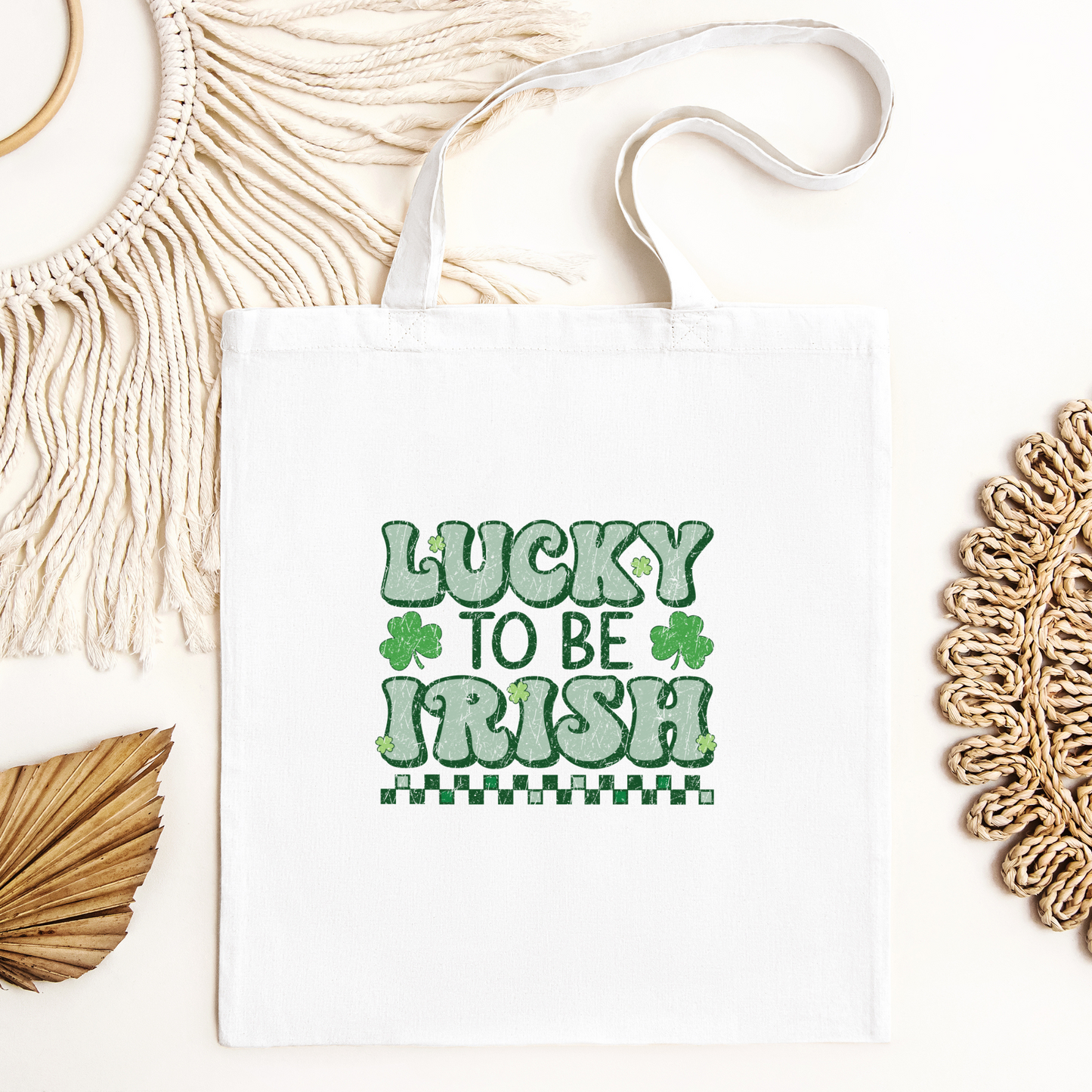 Lucky To Be Irish Tote Bag, Reusable Tote Bag, St Patricks Day Tote Bag