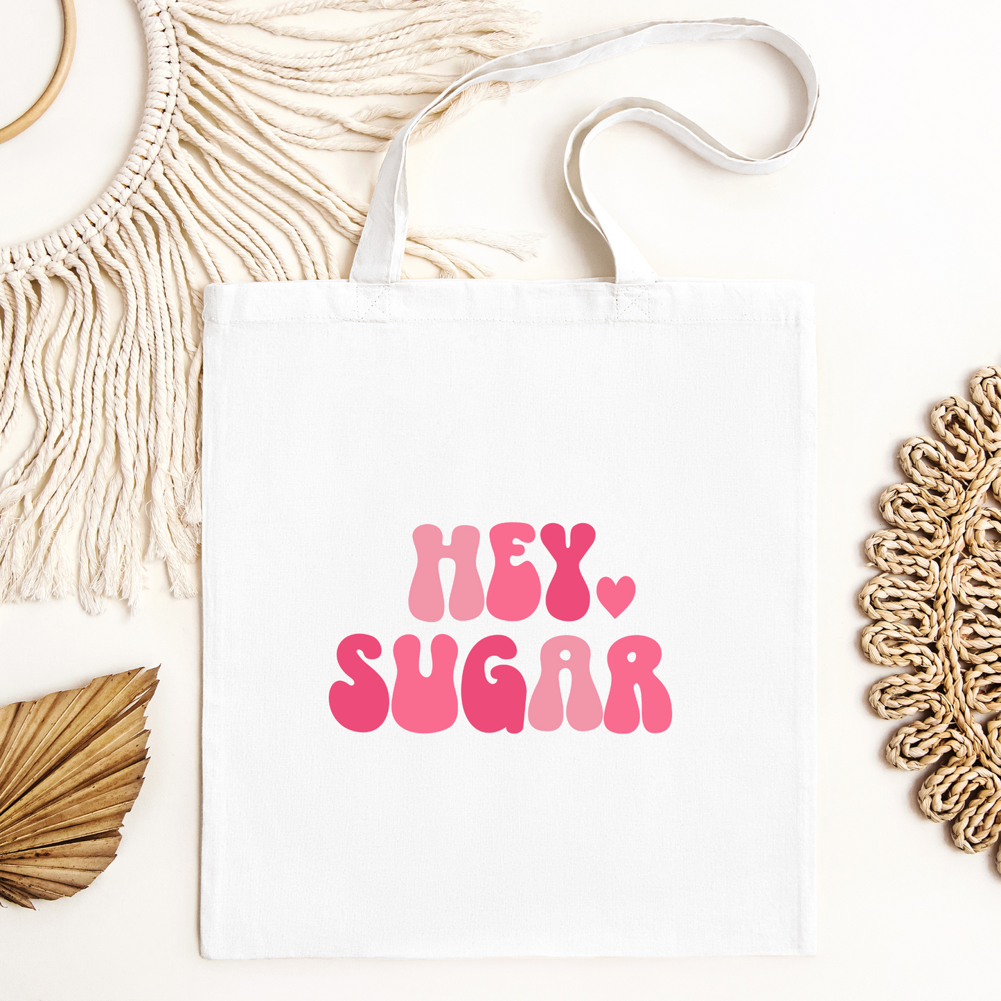 Hey Sugar Tote Bag, Reusable Tote Bag, Valentines Day Tote Bag