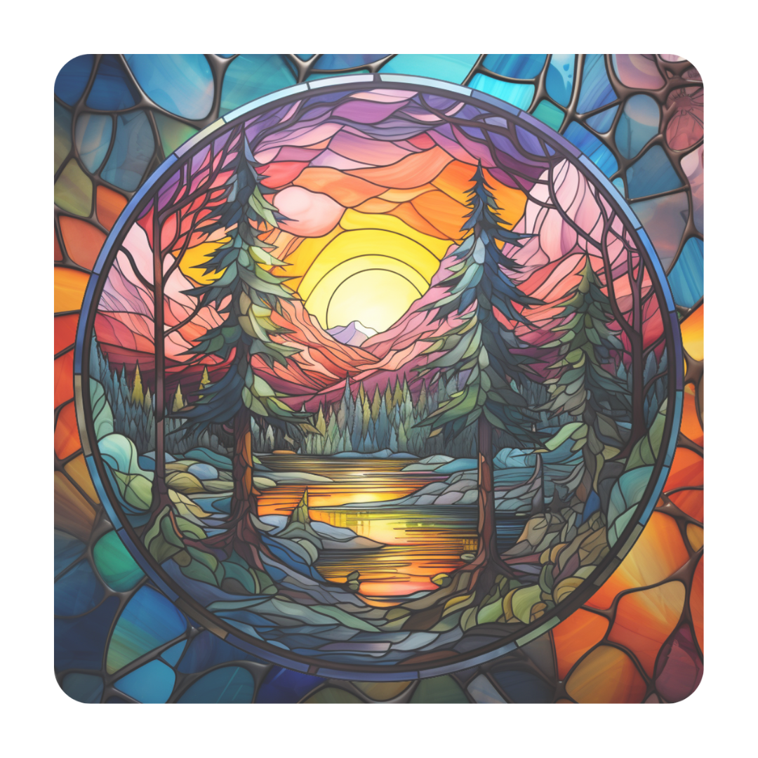 Forest Stained Glass Window Cling