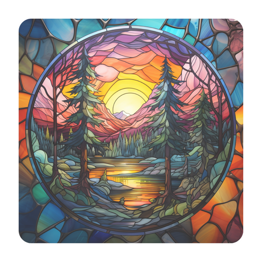 Forest Stained Glass Window Cling