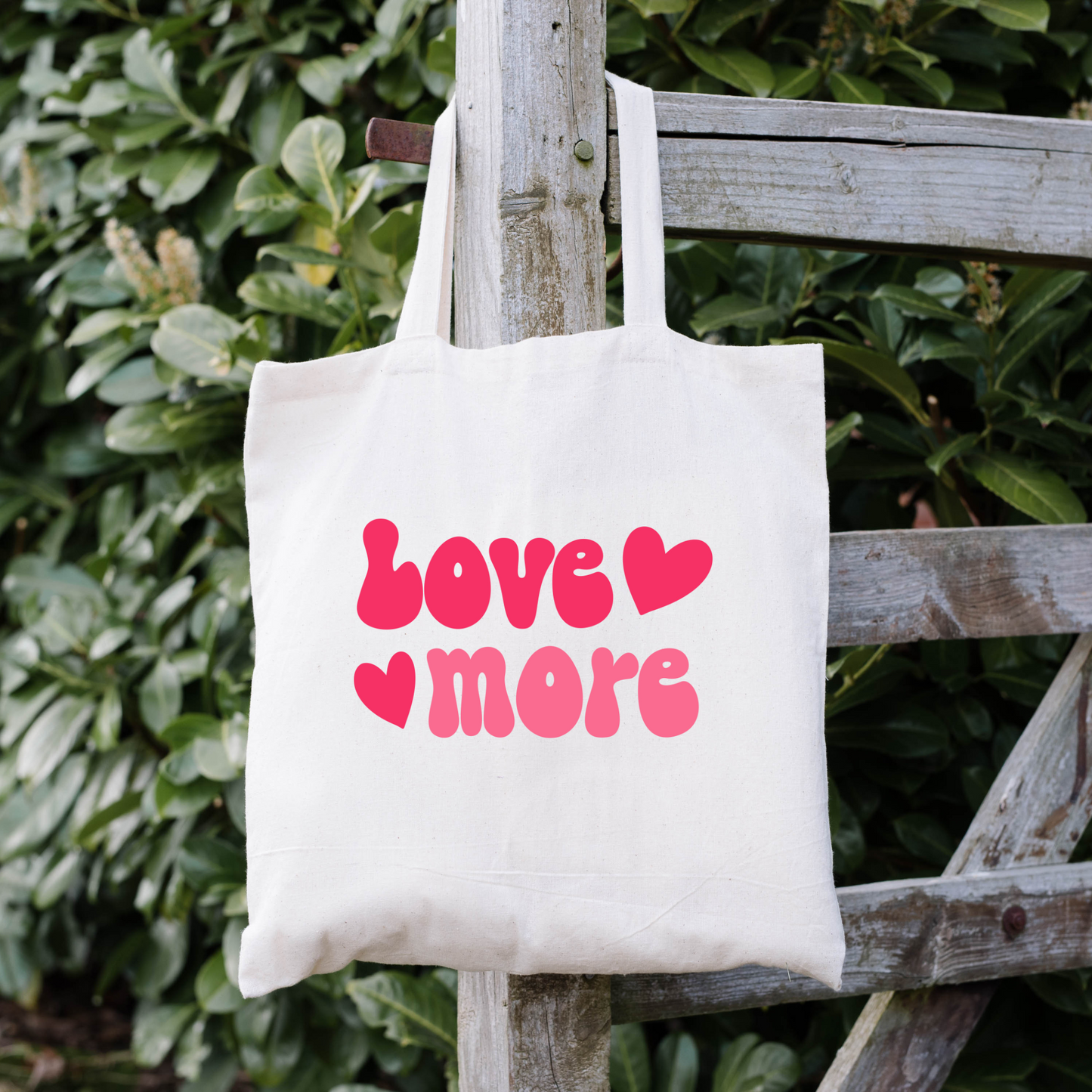 Love More Tote Bag, Reusable Tote Bag, Valentines Day Tote Bag
