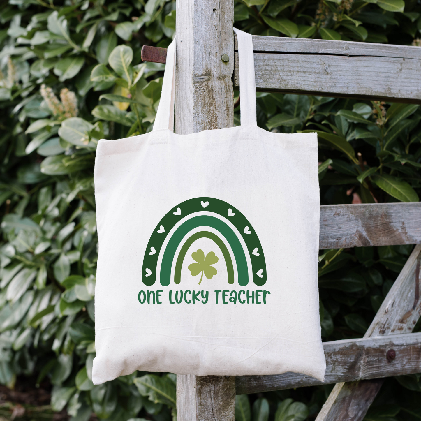 One Lucky Teacher Tote Bag, Reusable Tote Bag, St Patricks Day Tote Bag