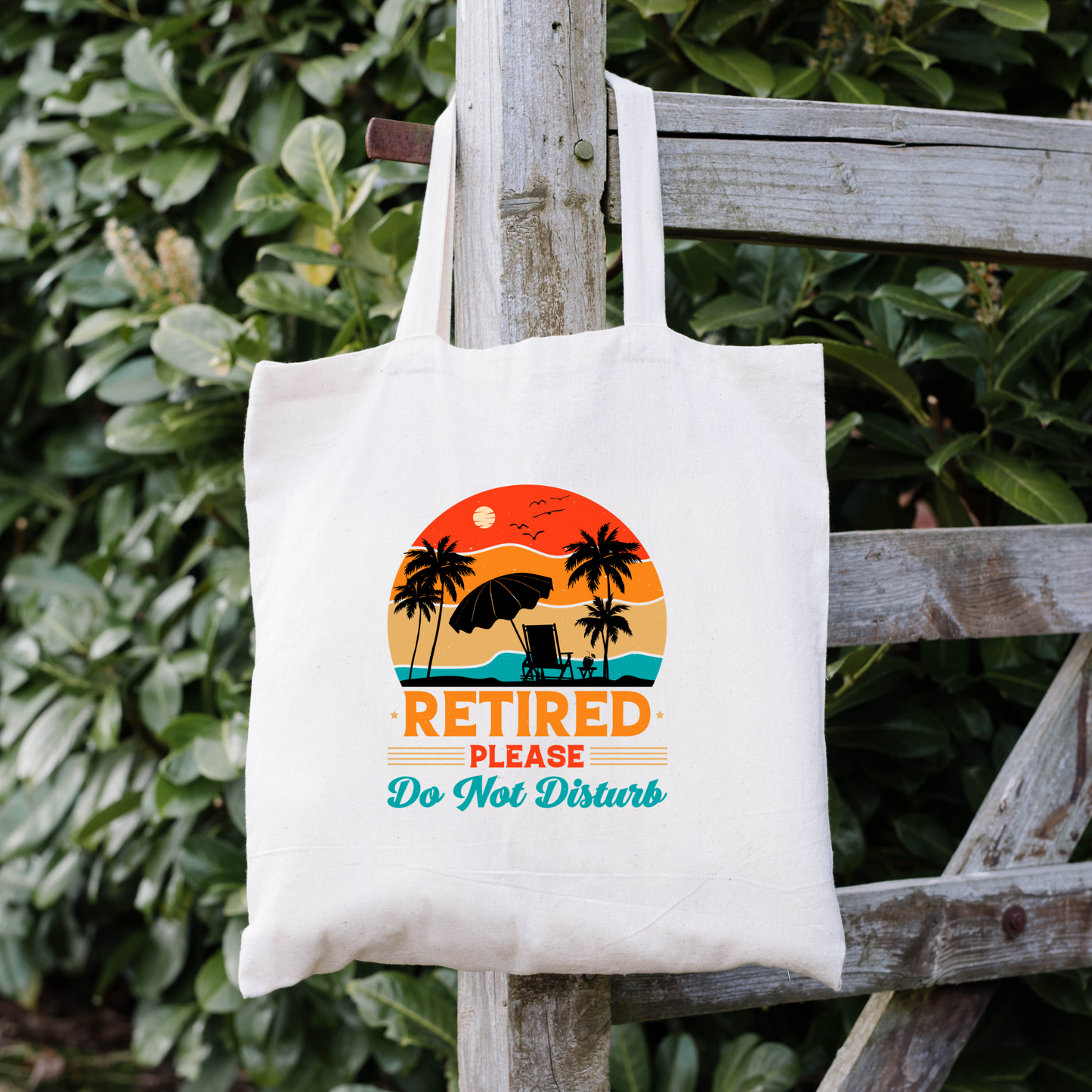 Retired Please Do Not Disturb Tote Bag, Reusable Tote Bag, Beach Tote Bag